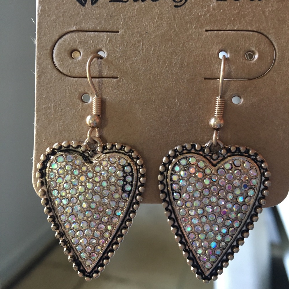 Heart Earrings French Wire New